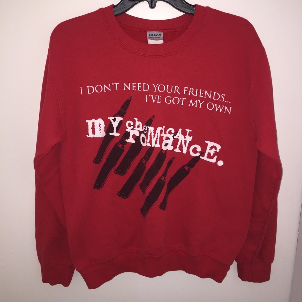 Hot Topic My Chemical Romance Red Sweatshirt